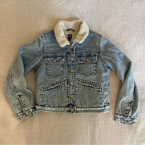 GAP Kids Jean Jacket with Sherpa Lining